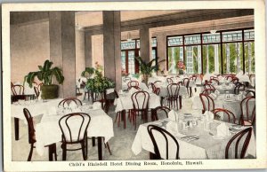 Child's Blaisdell Hotel Dining Room, Honolulu HI Vintage Postcard C61