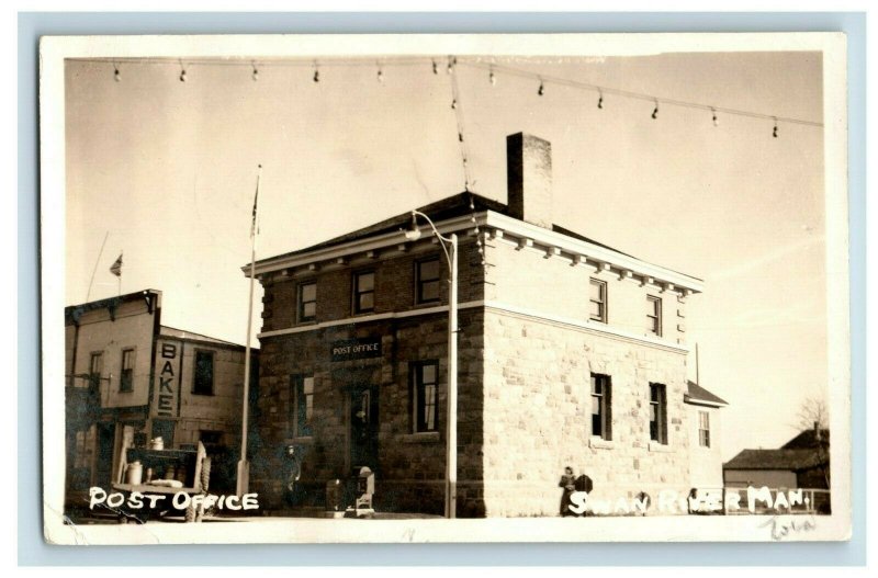 c.1920's-30's RPPC Post Office Swan River, Manitoba  P164 