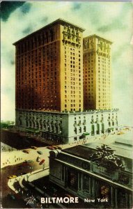 The Biltmore Hotel New York City NY Madison Ave at 43rd street view postcard