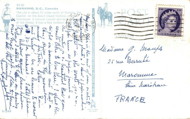 Canada Nanaimo British Columbia Chrome Postcard 08.60 