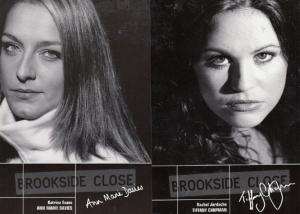 Ann Marie Davies Tiffany Chapman in Brookside 2x Hand Signed Cast Photo s