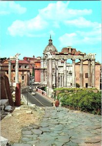 Path to Rome Italy's Forum 1960s Postcard