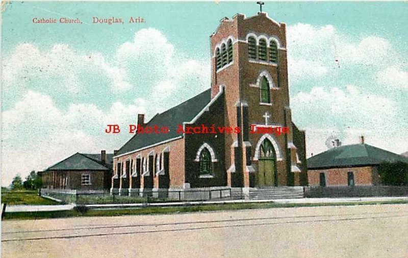 AZ, Douglas, Arizona, Catholic Church, Exterior View