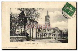 Old Postcard Toulouse St Sernin Basilica