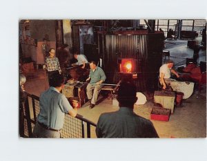 Postcard Making Of Steuben Glass, Corning Glass Center, Corning, New York