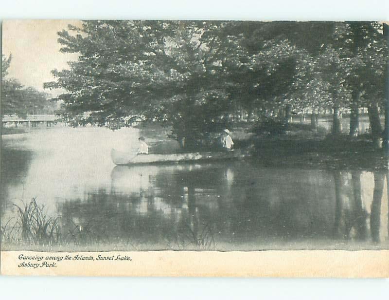 Pre-1907 LAKE SCENE Asbury Park New Jersey NJ AE5367