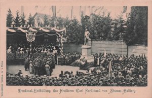 Carl Ferdinand Statue Opening Ceremony German Antique Postcard