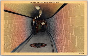 Colorado, Visitor's Gallery Inside Boulder Dam, Reclamation Mountains, Postcard