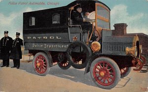 Police Patrol Automobile Chicago IL USA Postcard