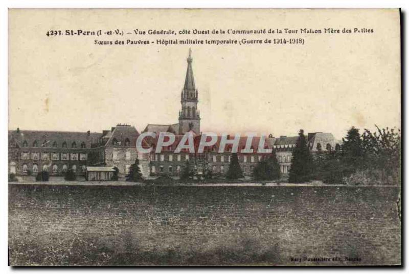 Postcard Old Sante St Pern Army General view West of the Community Riviera To...