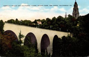 California San Diego Balboa Park Cabrillo Bridge and California Tower