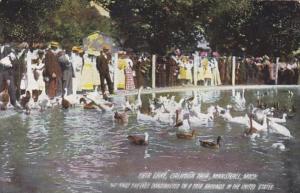 Michigan Marshall Swans On Fair Lake Calhoun Fair 1908 Rotograph