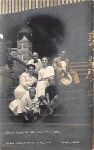 Mount Hood-Winona Lake Indiana~Billy Sunday & Family @ Home~c1910 RPPC-Postcard