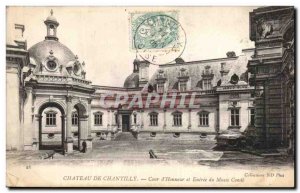 Old Postcard Chateau de Chantilly Court Honneuret entrance of Conde MSEE