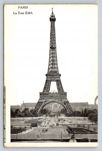 Eiffel Tower   Paris France  Postcard