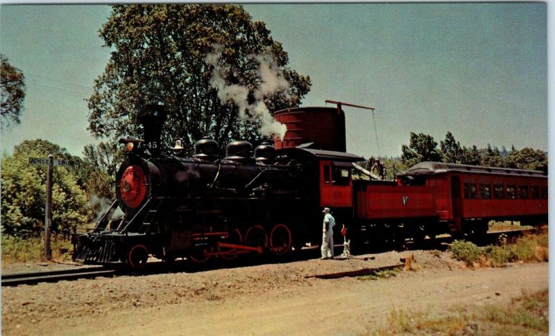 MENDOCINO COUNTY, CA California    2 Postcards of  SKUNK RAILROAD   c1960s