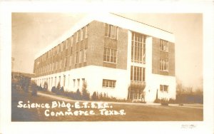 G37/ Commerce Texas RPPC Postcard 1941 Science Building ETSTC College