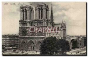 Paris - 4 - Notre Dame - Old Postcard
