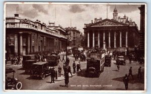 Bank and Royal Exchange - London ENGLAND UK Postcard