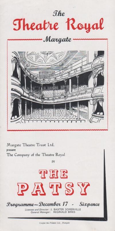 The Patsy Barry Conners Rare Theatre Royal Margate Kent Programme