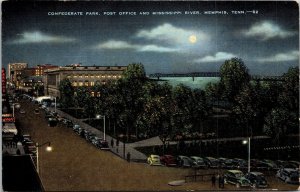 Confederate Park Post Office Mississippi River Memphis Tennessee TN Postcard UNP