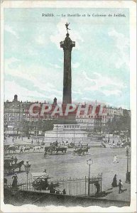 Old Postcard Paris Basilica and the July Column