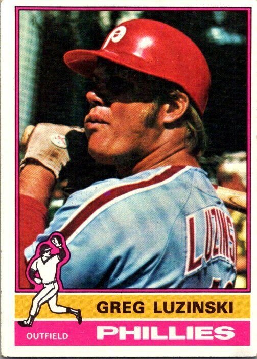 1976 Topps Baseball Card Greg Luzinski Philadelphia Phillies sk13520