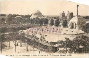 Postcard Old Vichy Panoramic View of the Palais des Sources and the Thermal E...