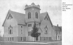 BIG RAPIDS, Michigan MI    FIRST CONGREGATIONAL CHURCH   1910 Vintage Postcard