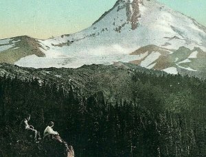 Postcard  Early View of Snow covered Mt. Hood from Cloud Clap Inn, OR.        S8