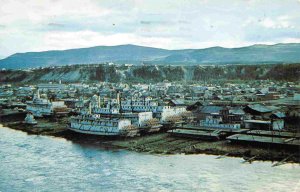 Panorama Whitehorse Yukon Territory 1959 Canada postcard