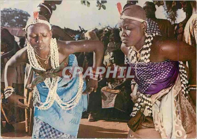  La Tarjeta Postal moderna Dahomey baila ritual