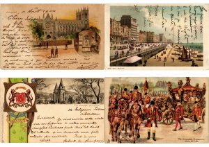 GREAT BRITAIN UK LITHOGRAPHY 31 Vintage LITHO postcards pre-1920 (L3412)