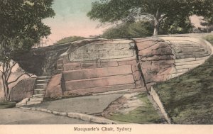 Vintage Postcard 1910's Macquarie's Chair Sydney Australia