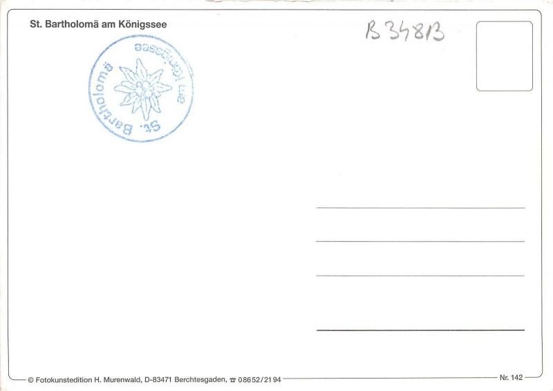 B34813 St Bartholoma am Konigssee   germany