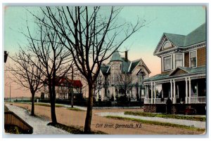 Yarmouth Nova Scotia Canada Postcard Buildings in Cliff Street 1913 Antique