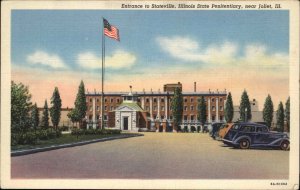 Joliet Illinois IL State Penitentiary Entrance 1930s-50s Vintage Postcard