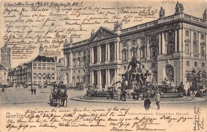 Germany 1903 Berlin Schlossbrunnen Koeniglicher Marstall fountain postcard