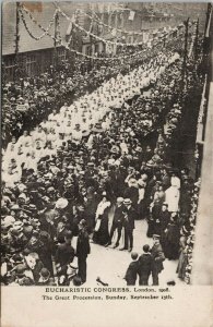 Eucharistic Congress London 1908 Great Procession Sept 13th Postcard G23