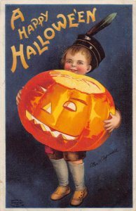 J78/ Halloween Postcard Holiday c1910 Ellen Clapsaddle Jack-O-Lantern 393