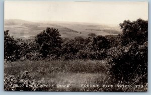 c1940's Pilot Knob State Park Forest City Iowa IA RPPC Photo Vintage Postcard