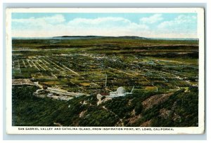 C.1920 San Gabriel Valley Catalina Island Mt Lowe Inspiration Point Postcard P79