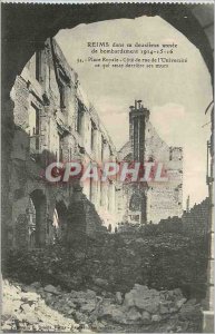 Old Postcard Reims in his Second Bombardment year 1914 1916 Royal Place Cote ...