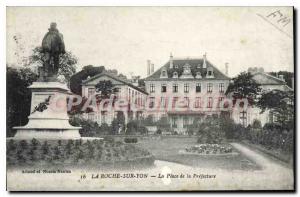 Old Postcard La Roche sur Yon Place de la Prefecture