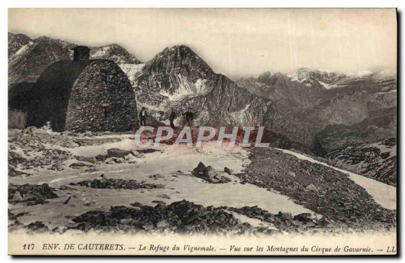 Old Postcard Mountaineering Approx Cauterets Vignemale view refuge in the mou...
