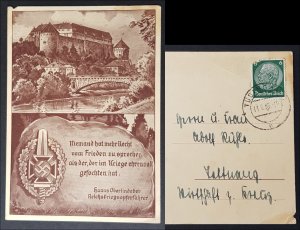 GERMANY THIRD 3rd REICH ORIGINAL POSTCARD TUBINGEN FRONT LINE SOLDIERS DAY 1935