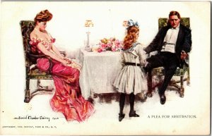 A Plea for Arbitration Artist Howard Chandler Christy Vintage Postcard A27