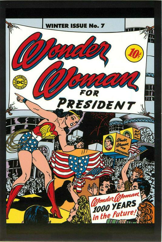 Postcard Art of Vintage DC Comics Wonder Woman #7 Winter 1943