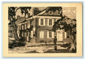 Amstel House AD 1730 New Castle Delaware DE Undivided Back Antique Postcard 