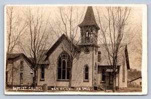 J87/ New Metamoras Ohio RPPC Postcard c1910 Marietta Baptist Church 1373